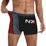 브리프 편안한 사각 좋은 빅사이즈 쇼츠 매스 팬티 이펙트 박서 아트 N7 Black S : 친절한 예린