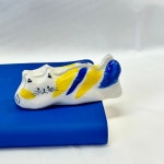 혜잉 Hyeinng 고양이 도자기 홀더 Cat ceramic holder - Blue & yellow : Hyeinng 혜잉