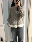 헤어리 스커트 / 뜨개 레이어드 스커트 DIY 패키지 : 홍또닛