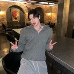 남자반집업니트 남자케이블니트 : 블레든