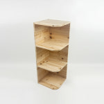 코너 수납장 정리대 선반 쉘프 우드 원목 3단 적층식 PS03 수납장1층 (30x28x26cm) : 베스킨플랜트31