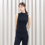 라인핏 반목 민소매 (블랙) : 인더무브