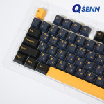 QSENN 블루퍼플 PBT 체리프로파일 한글 키캡 108키 : QSENN