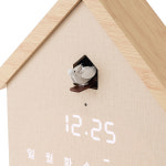 제이앤엠립하우스 | 플라이토 와이파이 뻐꾸기 우드 하우스 LED 벽시계 30cm 무소음 벽걸이led시계 : 제이앤와이컴퍼니