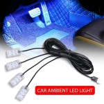 LED 자동차 인테리어 주변 발 스트립 라이트 키트 액세서리 핑크 램프 : Global item