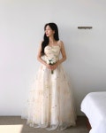 유색드레스 대여 플라워 피로연 2부 웨딩 촬영 주아 : 이엔느