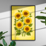 부자되는 그림 해바라기 그림 포스터 풍수 인테리어 금전운 재물운 해바라기 액자 개업선물 : 쇼핑버디
