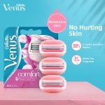 VENUS WAXING(비너스왁싱) | 질레트 여성 면도날 Venus ComfortGlide 3 레이어 블레이드 보호 피부 제모 교체 리필 3/6 Pcs : 블랑에코컴퍼니
