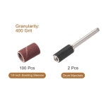 원맨밴드(onemenband) | 샌딩 100Pcs 로타리 도구 2Pcs 슬리브 드럼 밴드 그릿 600 80 사포 원통형 맨드릴이있는 600 : 더원에디션