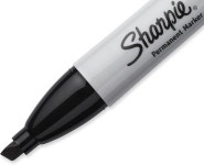 Sharpie Permanent Markers 치즐 팁 블랙 4개 : GOOD MALL