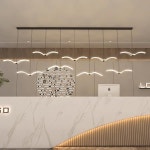 LED 레스토랑 샹들리에, 북유럽풍 고급스러운 그랜드 아트, 갈매기 바 및 거실등, 모던하고 심플한 사무실 프런트 데스크 : 모토신사신사