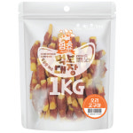 멍쵸 먹보대장 강아지 사사미 육포 대용량간식 오리고구마, 1kg, 1개 : 냥뭉이