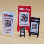85큐알(QR)마켓 17호점 | 당근마켓 큐알 QR 코드 아크릴 표지판 스탠드 배너 미니미키링(가로3cm) : 아기자기우드