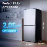 CU하단복성점 | 하단 냉동고가 있는 Anypro 4.0 Cu.Ft 냉장고, 서랍이 양문형 7단계 온도, 침실, 기숙사, 사무실, 아파트, 실버를 위한 조절 가능한 선반...
