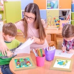LotFancy 6팩 나무 패널, 8 x 8인치, 회화용 캔버스 보드, DIY 아트 크래프트, 미완성 공예 패널 : 벨로아트