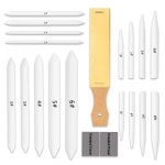 HIFORNY 20 PC 블렌딩 스텀프 및 토르티온 세트 도구, 무릎 지우개 사포 블록 : 벨로아트