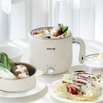 키친아트 2IN1 멀티 쿠커 휴대용 전기찜기 라면포트 1.8L KP-REX1800 : 인사이디
