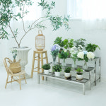 화분 받침대 스탠드 철제 정리대 다이 거치대 베란다 화분 선반 소형-100x25x20cm : 알앤플러스