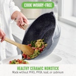 아르테라이프코리아 주식회사 | 그린라이프 아르테 5.1QT 12인치 웍, 건강한 세라믹 논스틱, 인덕션 적합, 무독성 PFAS 및 PFOA 프리, 모두 하나의 다목적 조리, 튀기고...