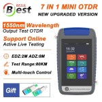 2025 미니 OTDR 광 반사계 활성 광섬유 라이브 광섬유 테스터 1550nm 22dB 광 반사계 터치 스크린 OPM VFL 이벤트 맵 : 제이브릿지11