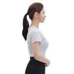 슈와지어 항공과 항공사 면접 티셔츠 U넥 V넥 슬림 핏 : 슈와지어