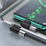 C to C ㄱ자형 고속충전 케이블 PD 100W E-Marker 5A 0.5m, 1개 : 케이블청년