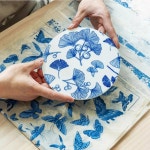 1PC 세라믹 점토 전송 용지 Underglaze 꽃 종이 고온 Jingdezhen 전통 데칼 색칠 도구 : 머든지만물상