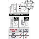 티디크래프트 | 마일스크래프트 1222 힌지 메이트 대부분의 힌지에 150 도어에 - 템플릿이 키트/모티저 3.5인치 장착되어 라우터 템플릿, 지그, 맞습니다 도어...