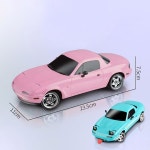비저블엑스RC | 파이오니어엑스 1/18 스케일 MX5 RC 드리프트 장착된 배터리 성인용 핑크/3 자이로 쉘이 카가 팝업 차체 버전) 라이트 취미 합금 장착된 2....