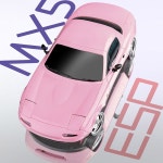 비저블엑스RC | 파이오니어엑스 1/18 스케일 MX5 RC 드리프트 장착된 배터리 성인용 핑크/3 자이로 쉘이 카가 팝업 차체 버전) 라이트 취미 합금 장착된 2....