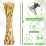 엑스티엠샵 | 바비큐, 애피타이저, 과일, 칵테일, 그릴, 카밥, 초콜릿 분수용 400PCS 천연 대나무 꼬치, =4mm - 12인치 나무 꼬치 파티, 주방, 공예, 부케용...