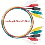 로치컴퍼니 | AMP 전선 커넥터 양면 46CM Roach 리드 DIY 10PCS 악어 와이어 클립 점퍼 전기 테스트 : 오성기술상사