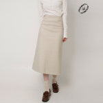 코튼클로젯 여성용 겨울 피치기모 뒷트임 모직 롱스커트 2color : Cotton closet