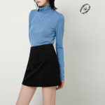 코튼클로젯 여성용 겨울 피치기모 H스판 모직 미니 스커트 2color : Cotton closet