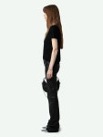 쟈딕앤볼테르 셀시 캐시미어 헨리 반팔 스웨터 블랙 여성 티셔츠 KWSW01671 NOIR : 레이나스토어