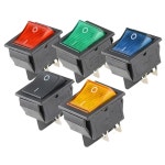 KCD4 로커 스위치 On Off 6 핀 Led 4 16A 250V 220V T85 20A 소형 6Pin 4Pin 빛 2 위치 220 230V 램프 10A 로켓 : 구플렉스.
