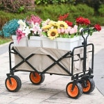 선비치호텔매점 | 카트 웨건 대차 호텔 휴대용 용품 파티오 여행 해변 꽃집 접이식 특수 정원 홈스테이 야외 매점 beige A : 렉트인더스트리