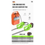 전기 울타리 트리머 양날 해지 충전식 조경 전정기 가지치기 1. 직도 24V 12Ah 배터리 : 덜레스