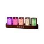 광효상회 | LED 디지털 튜브시계 데스크테리어소품 충전 DIY 의휘광관 시계 우드그레인 RGB 우드그레인 RGB 의휘광관 시계 : 쿡팩 COOKPACK