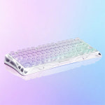 그라바스타 머큐리 기계식 블루투스 게이밍 키보드 K1 Lite 크리스탈 오로라, 별빛핑크축, 40g : 그라바스타