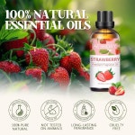 딸기 향 오일 3.38FL.OZ - 가정용 디퓨저용 아로마테라피 에센셜 오일, 마사지용 비누 캔들 만들기 100ML : 케이피커번