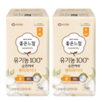 좋은느낌 유기농100% 순면커버 팬티라이너 롱 36Px2팩 : 바르고바른샵
