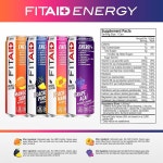 라이프에이드 피타이드 에너지 드링크 천연 카페인 200mg 케토 15칼로리 버라이어티 팩 BCAAs 케르세틴 전해질 오메가-3s 팔레오 비건...