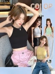 홀터넥 탱크 브라컵 크롭 : 리망