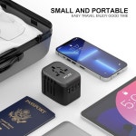 5A 2xUSB-A 및 2xUSB C 벽 충전기, 유럽용 전 세계 여행 필수품 플러그 미국 영국 AUS 아시아( : 런더스페이스