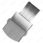 하이 퀄리티 단추 실버 더블 스트 접이식 터틀 시계 스테인리스 스틸 프레스 버클 B Silver 20mm : 디엠로지스트리플