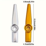 케이제이우쿨렐레라운지 | 12cm 골드/실버 메탈 Kazoo 기타 우쿨렐레 반주를 초보자 친화적 인 악기 배우기 내구성 디자인 JXB : 파인울