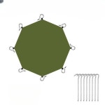 윤재다육 | 4X4 방수 캠핑 팔각형 그라운드 텐트 매트 시트 육각형 3X3 대형 Hexagonal 3 25x2 9m : 디엠로지스포
