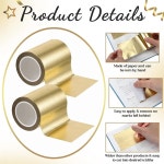 모티스키 2롤 골드 와시 테이프 64mm x 10m 포일 셀프 접착 마스킹 테이프 스크랩북 장식용 DIY 공예품 : JAY ZIGU
