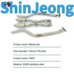 납품전문 공명기가 있는 CBNT 배기 중간 파이프, BMW E90 E92 M3 하이 퀄리티 SS304 튜닝 시스템, 60mm/2.36 인치 : 신정종합상사E-9